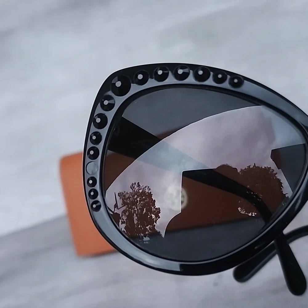 Tory Burch Rhinestone Cat Eye Sunglasses TY7057- B